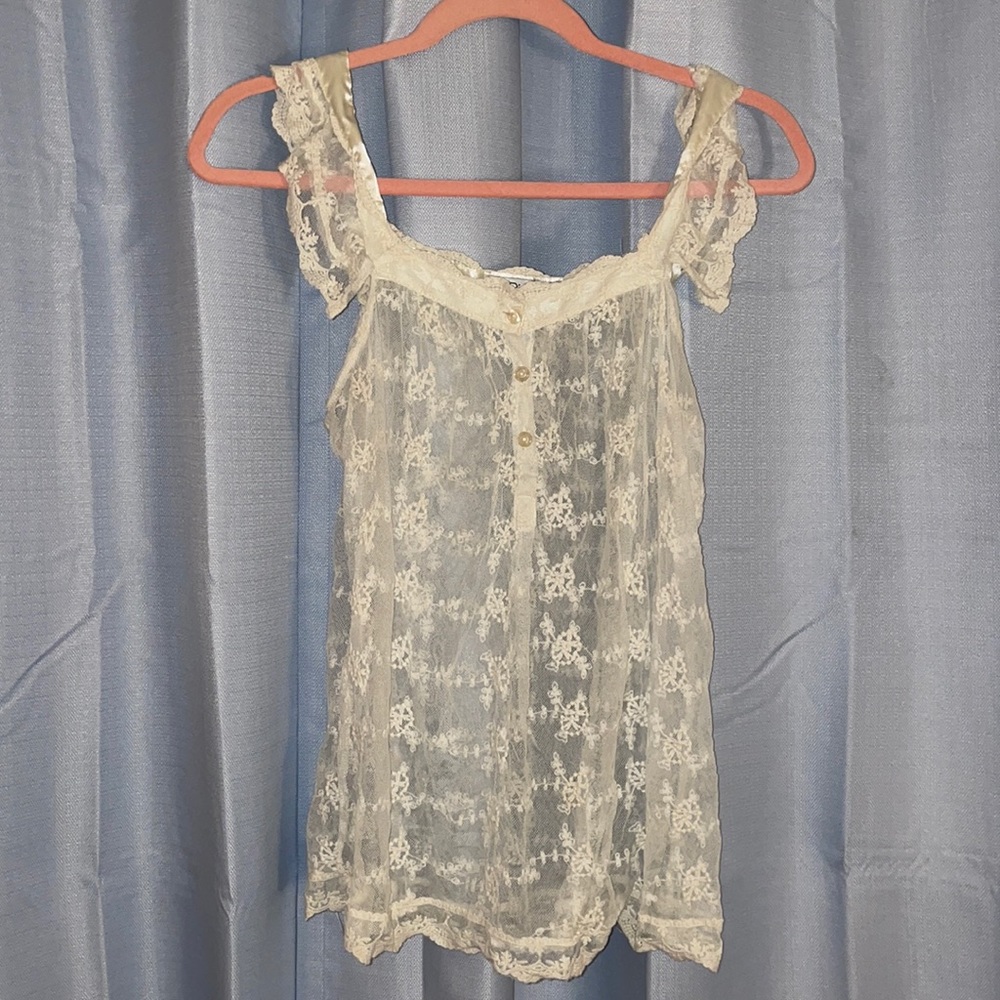 3/$25 Sheer lace top